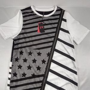 TRUE ROCK MENS M STARS AND STRIPES ZIP SHIRT